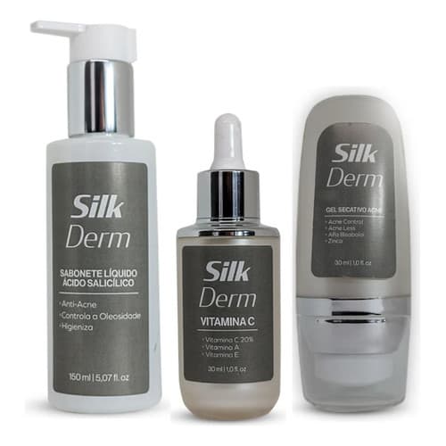 Silk Derm Kit Secativo Acne, Controle Pele Oleosa