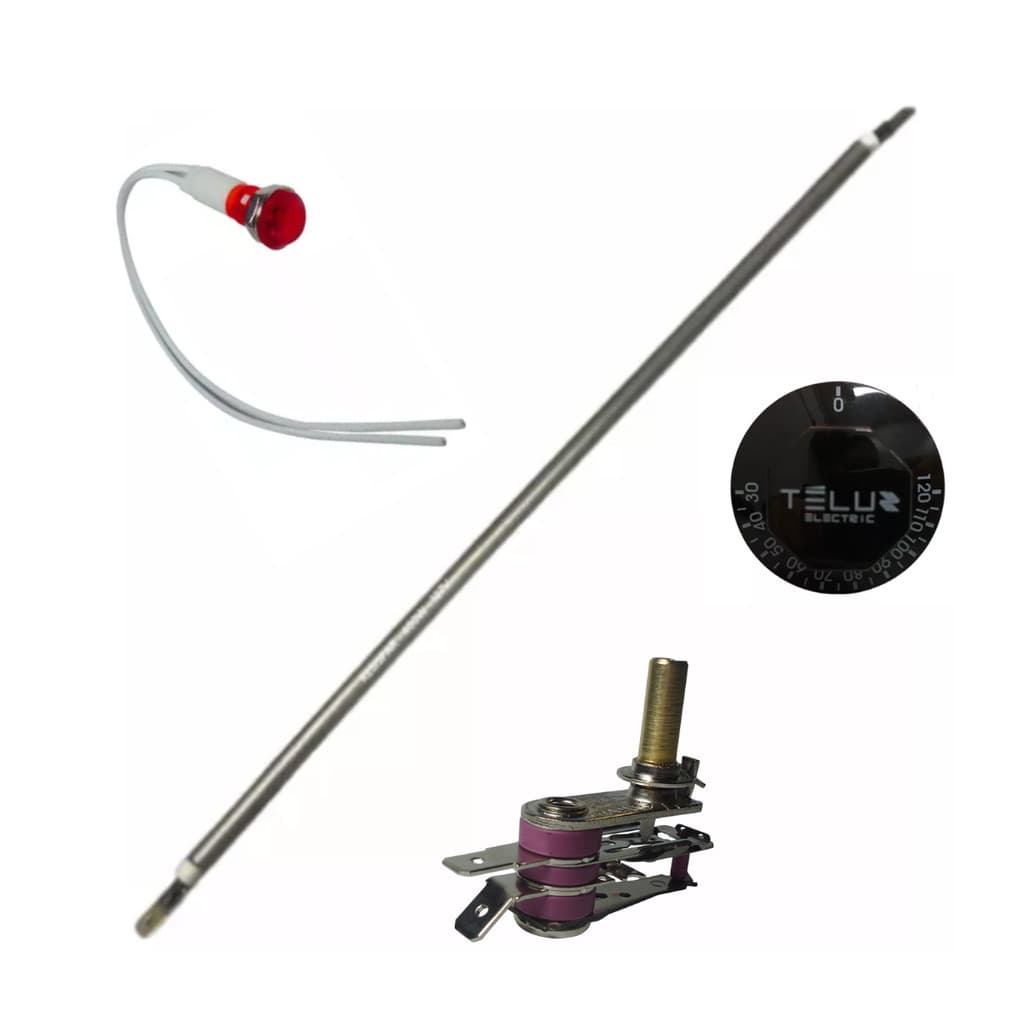 Kit Estufa Com Termostato 120° Resistencia 400w 127v 80CM