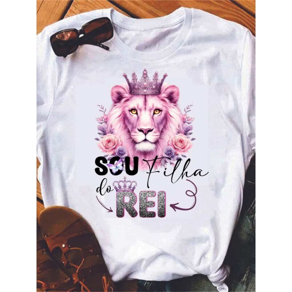 Camiseta T-shirt Feminina Blusa Leão de Judá - Moda Poliester Dry Fit