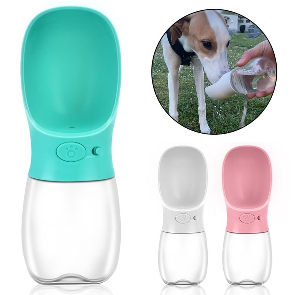 Garrafa Bebedouro Pet Portátil Trava Não Vaza Cão Gato Passeio