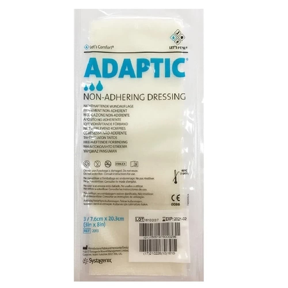 Curativo Adaptic 7,6 x 20,3cm Malha Não Aderente Systagenix 3M