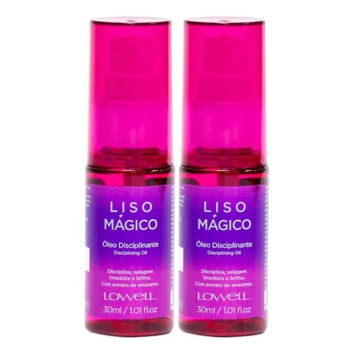 Kit Com 2 Óleos Disciplinantes Lowell Liso Mágico 30ml