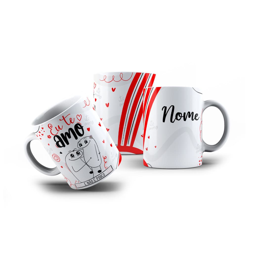 Caneca Eu Te Amo e Não é Pouco Personalizada Dia Namorados