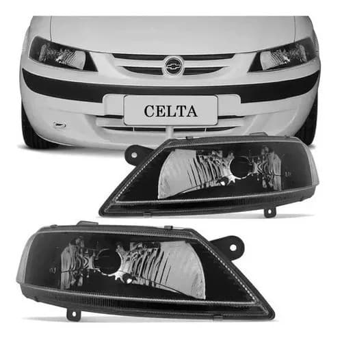 PAR FAROL CELTA 99 2000 2001 02 03 04 05 06 MÁSCARA NEGRA