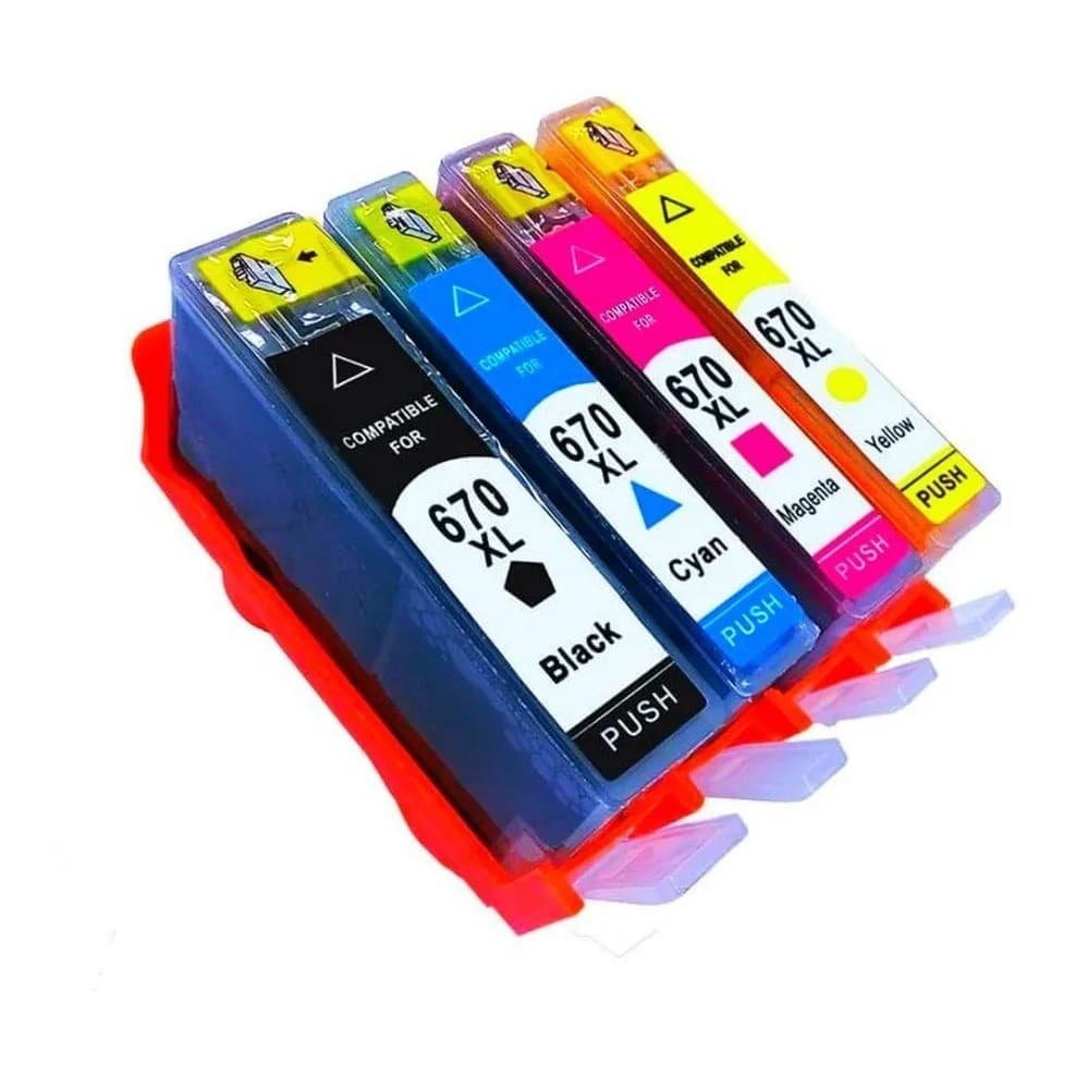Kit 4 Cartuchos 670xl 4615 4625 5525