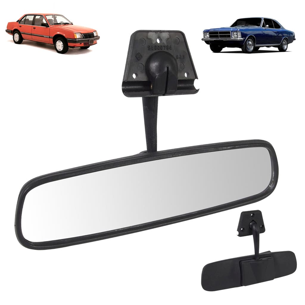 Espelho Retrovisor Interno Chevrolet Opala Caravan Chevette Chevy Kadett D20 A20 C20 Monza Ipanema Marajó