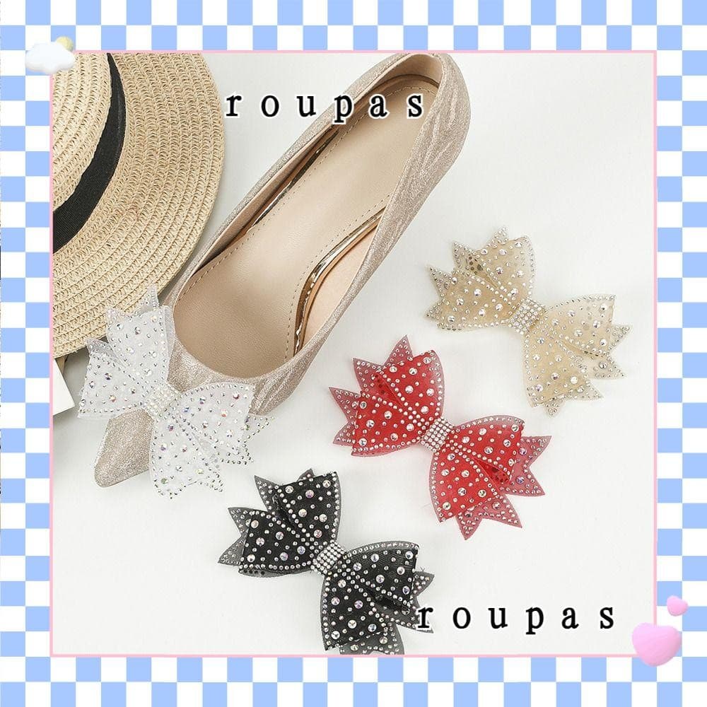 ROUPAS 1 Peça Acessórios De Fivela De Sapatos , Decorações De Strass Brilhantes , Design De Arco Charme Feminino