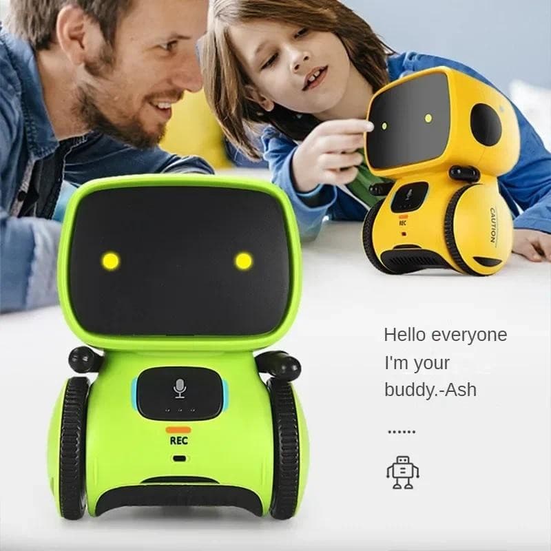 Robôs Inteligentes Emo De Dança Sensor De Comando De Voz , Cantando , Dançando , Brinquedo De Robô Repetido Para Criança