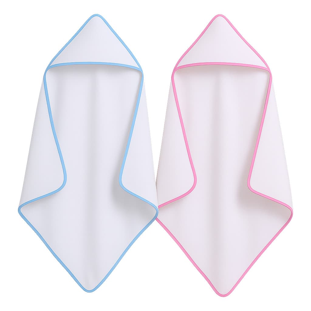 Toalha De Banho Com Capuz Branco Para Personalização