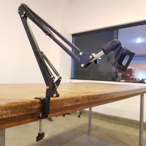 Braço Articulado De Mesa Suporte Microfone Pedestal Condensador