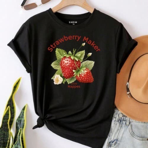 Camiseta camisa blusa Fruit Strawberry Morango Linda 100% Algodão
