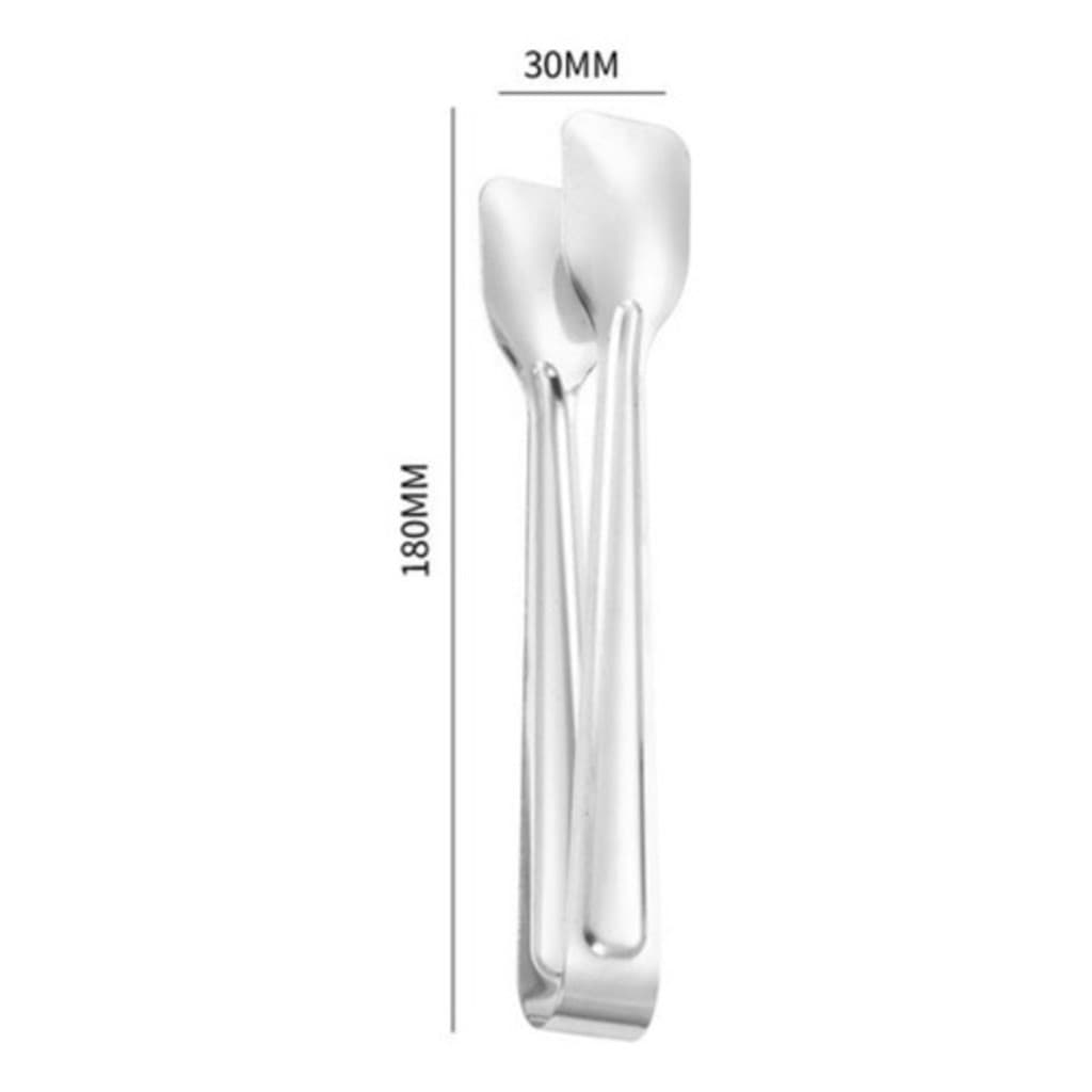 Kit 10 Pegador Culinário Aço Inox Massa Salada Drinks Frios Salgado Carne Pinça Utensílios Gelo Cozinha