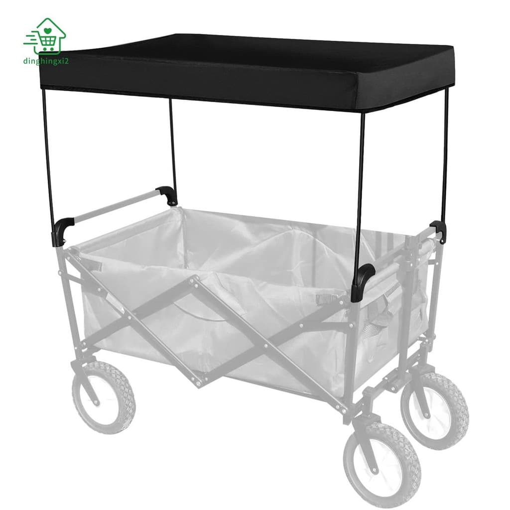1 Peça Toldo Dossel Para Jardim Vagão Acessório Sun Sombra Capa Carrinho Acessórios Preto Oxford Pano Acampamento Ao Ar