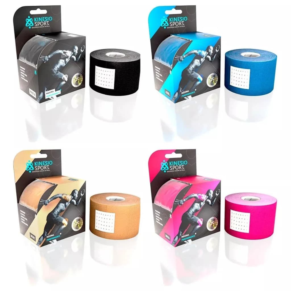 BANDAGEM ELÁSTICA ADESIVA KINESIO 7,5CMX5M KINESIO SPORT - ROLO GRANDE