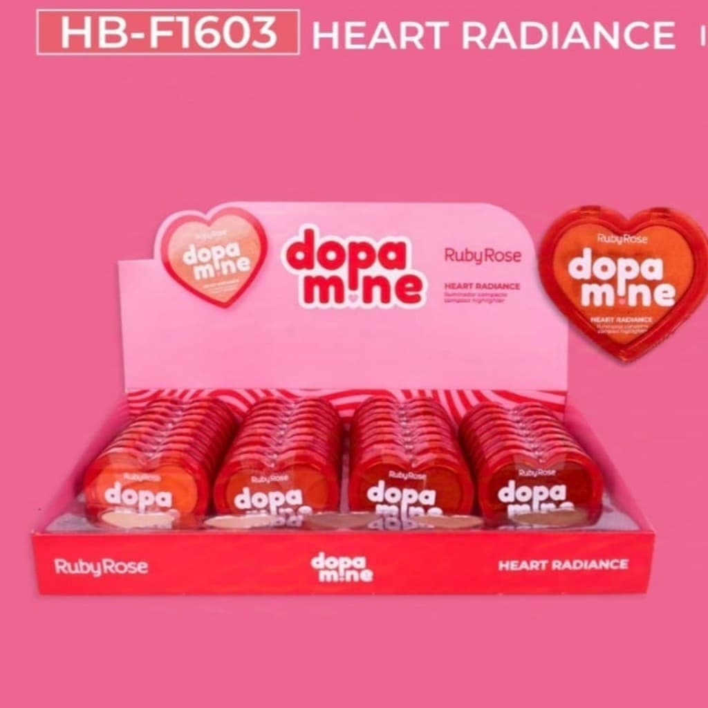 Iluminador Compacto Heart Radiance Dopamine-HBF1603-RUBY ROSA