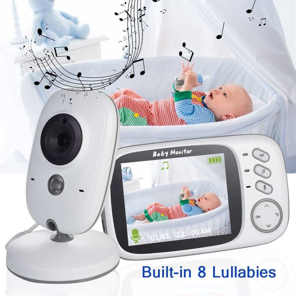 Baba Eletrônica VB603 Com Monitor Visão Noturna, Câmera c/ Audio Sensor de Temperatura