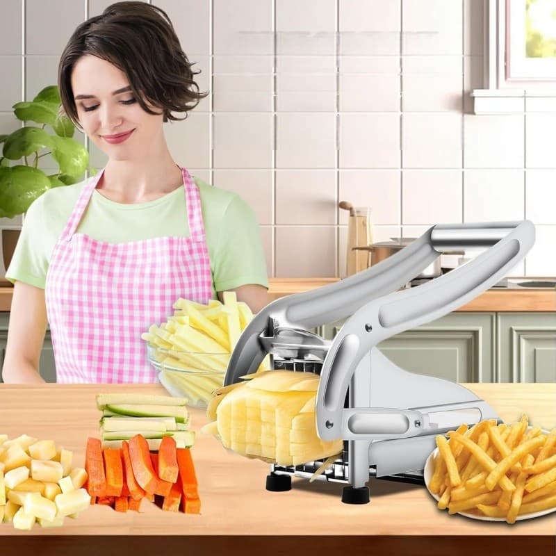 Picador Cortador Fatiador de Legumes Profissional Pequeno Batata Palito Legumes Frutas Restaurantes
