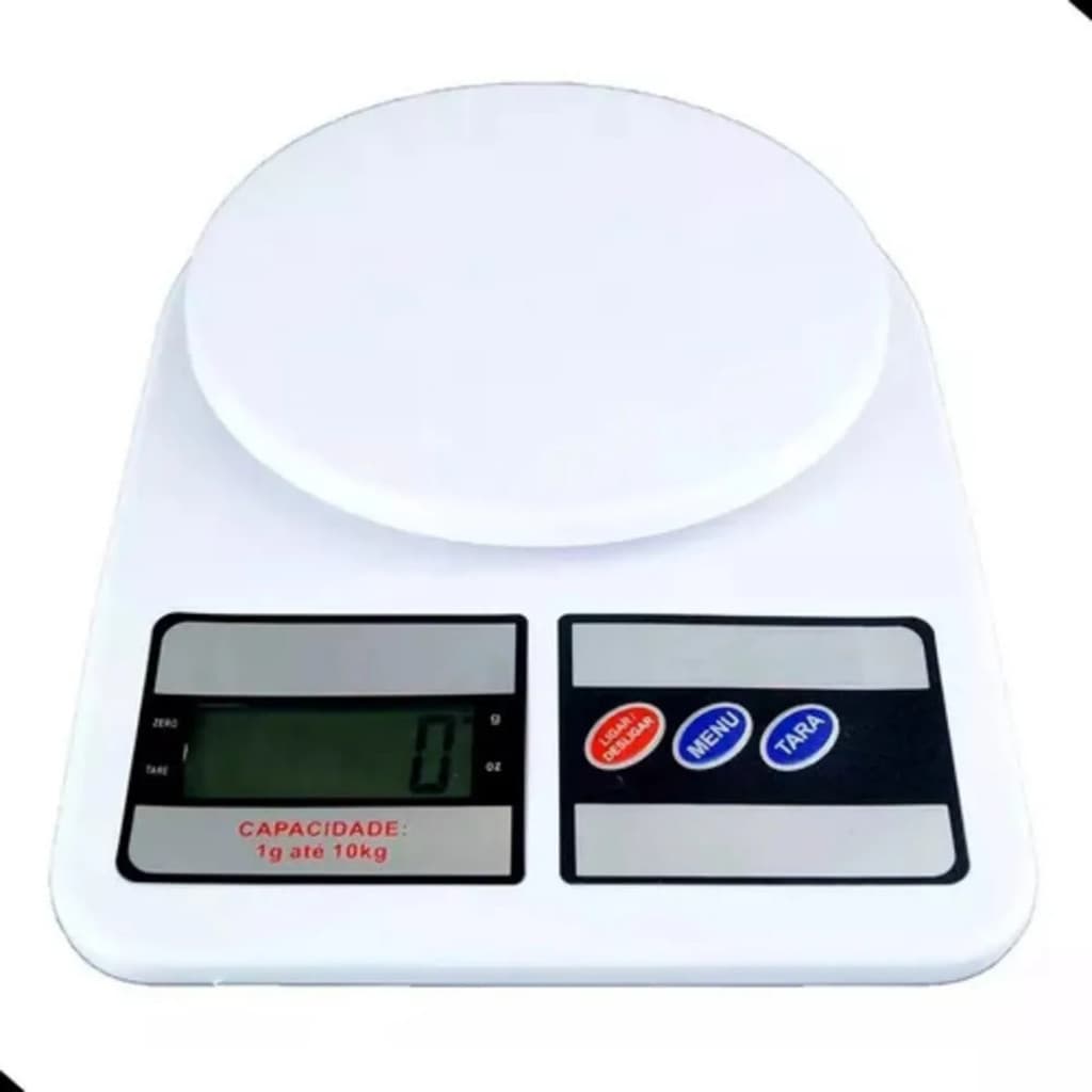 Balanca Digital De Alimentos Cozinha Cor Branco Quality House Qh-0157 dieta Alta Precisão Até 10 Kg