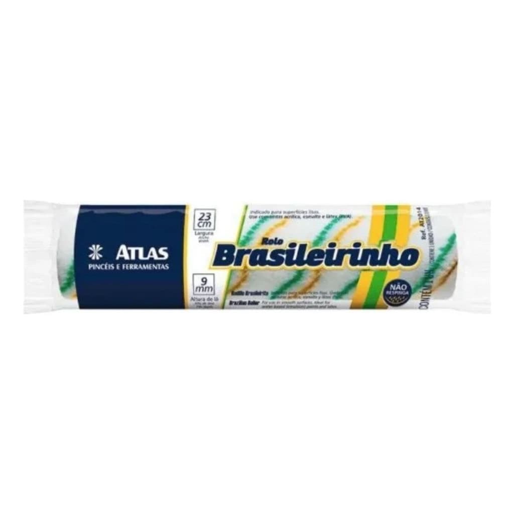 Rolo De Lã Pintura Anti Respingo 23cm Brasileirinho