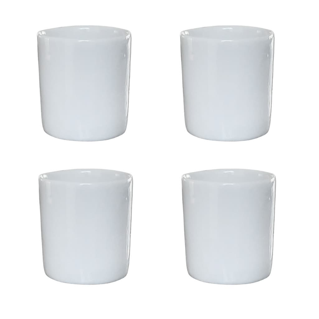 Kit Jogo 4 Copos Shot 50ml Aperitivo / Café - Porcelana Branca