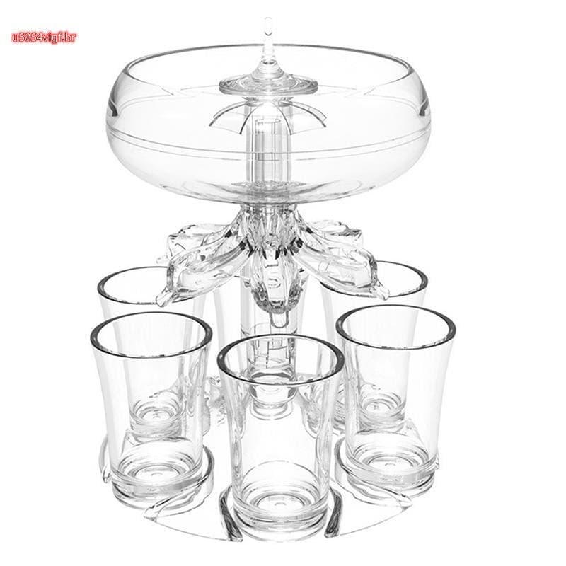 Distribuidor De Bebidas Para Festas Com Conjunto De 6 Tiros-Acrílicas Sem Contato Coquetel