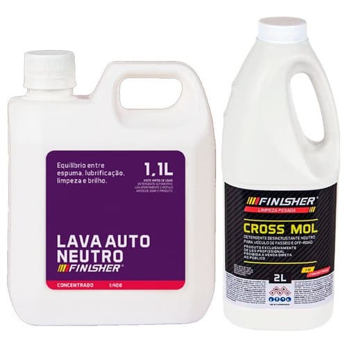 Kit Shampoo Pré Lavagem Cross Mol + Lava Auto Netro Finisher
