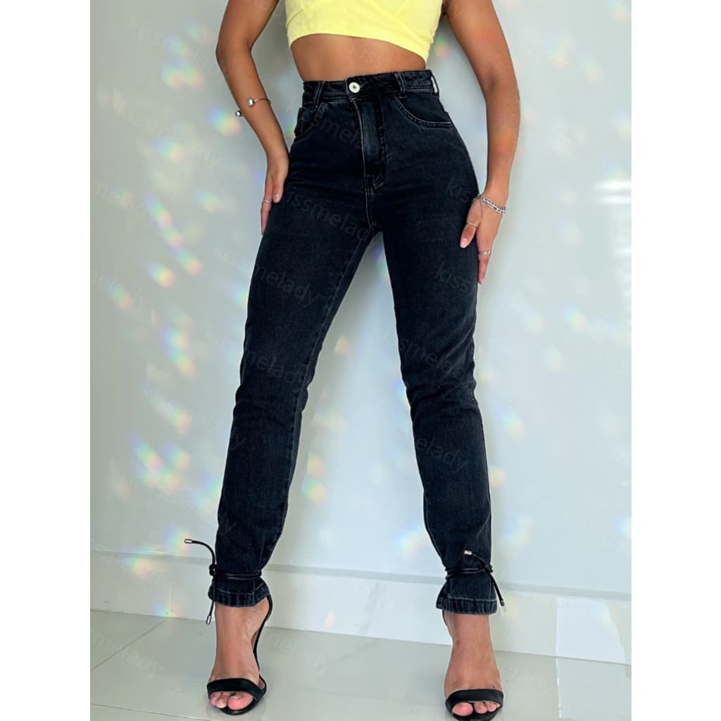 ninajeans 8110 Calça Jeans Feminina mom Cintura Alta Moda Atual