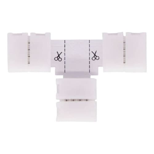 Conector T Fita Led Emenda Rápida 10mm 4 Vias Rgb 5050 Tensão De Operação 12v