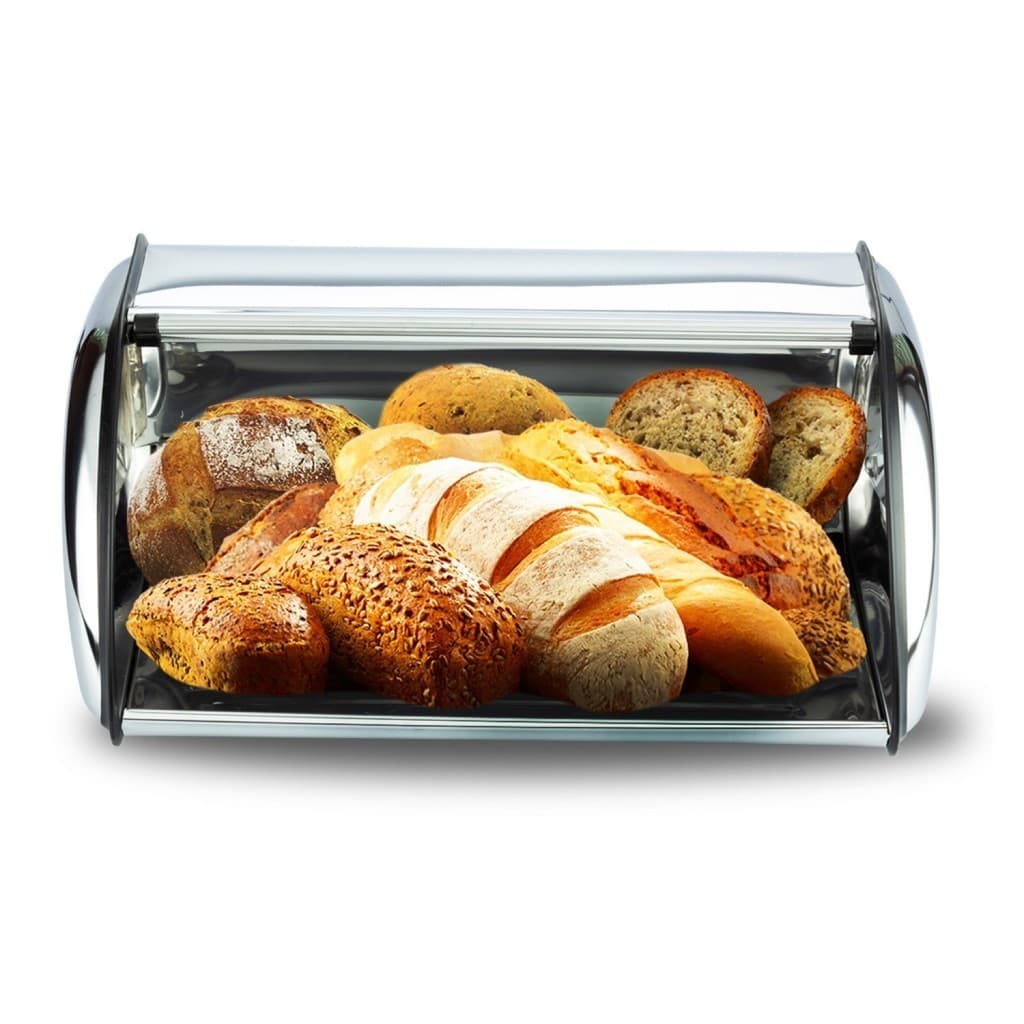 Porta Pão Inox Pães Bolo Com Tampa Organizador Manter Quente
