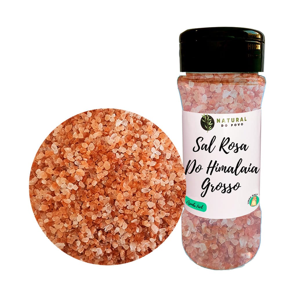 Sal Rosa do Himalaia Grosso Premium Alta Qualidade Pote com Dosador 50g