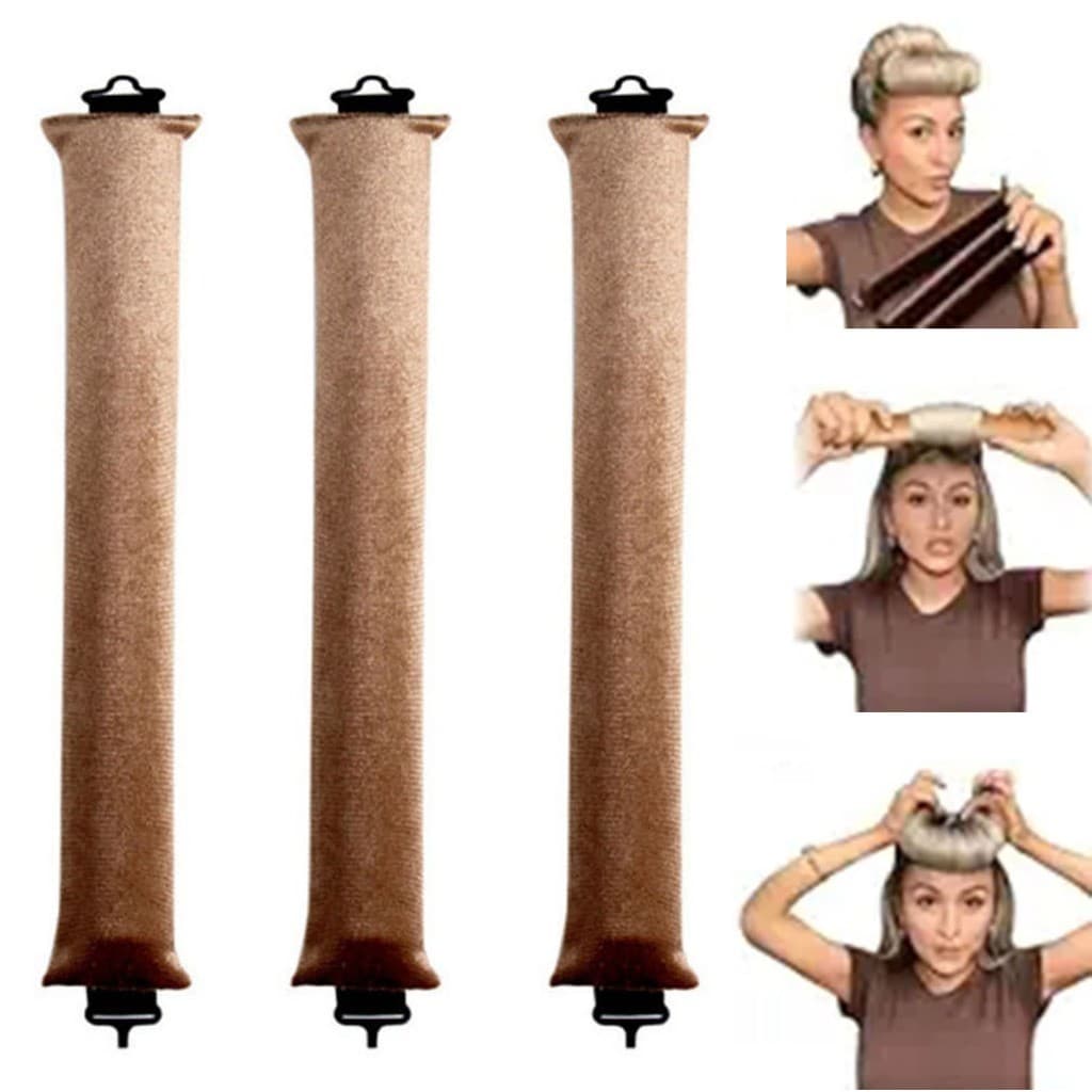 Conjunto De Rolos De Cabelo 3Pcs , Satin Heatless-Para Cachos | Modeladores De Cabelos Sem Calor E Quentes Dormir Em Fita De Cabeça De Haste De Encaracolar