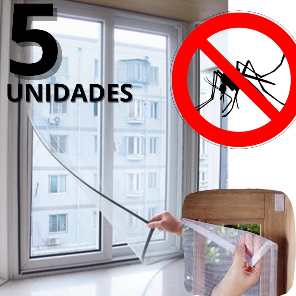 Tela Mosquiteira Janela Anti-inseto Mosquito Velcro Auto Colante Pernilongo Poliéster Para Janelas Removivel
