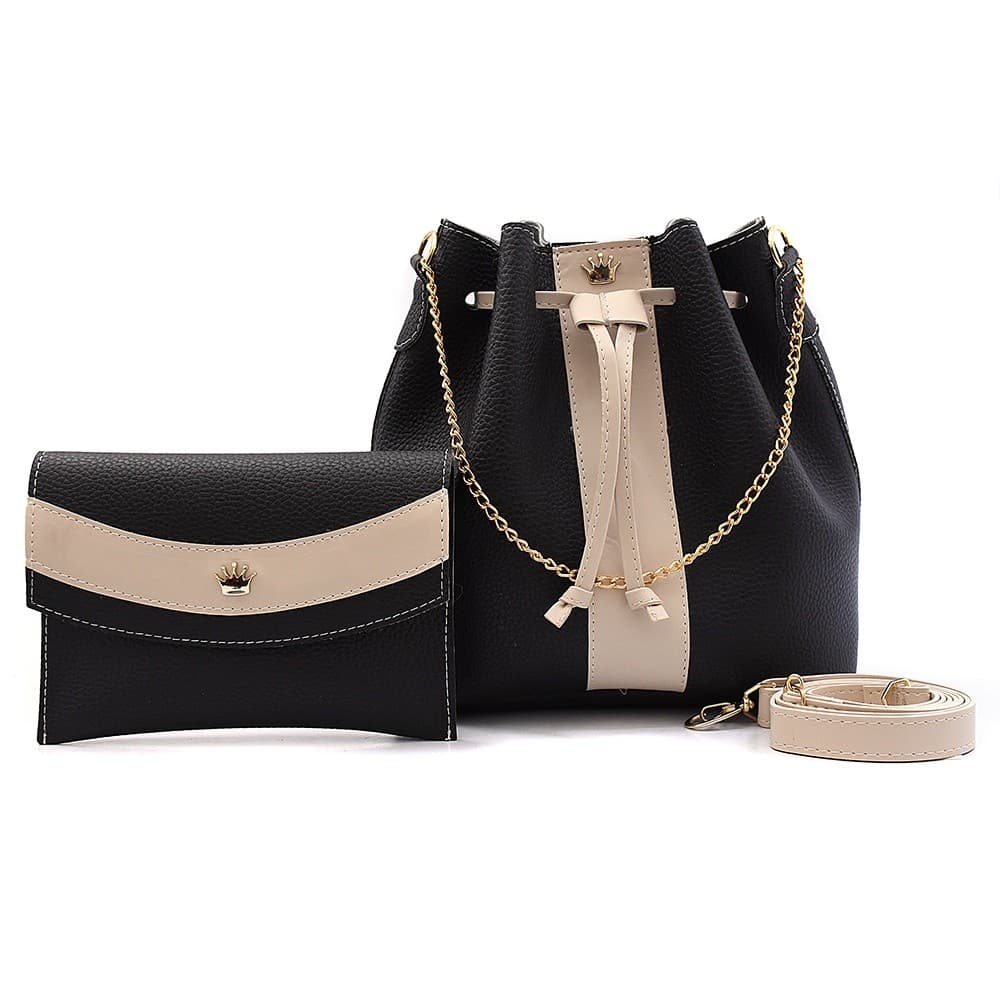 Kit Bolsa Feminina 2 peças - saco transversal + carteira de brinde
