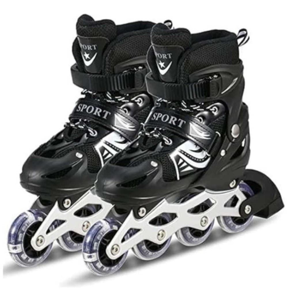 Patins Infantil 4 Rodas Led Ajustável Roller Tamanhos 31 32 33 34 35 36 37 38