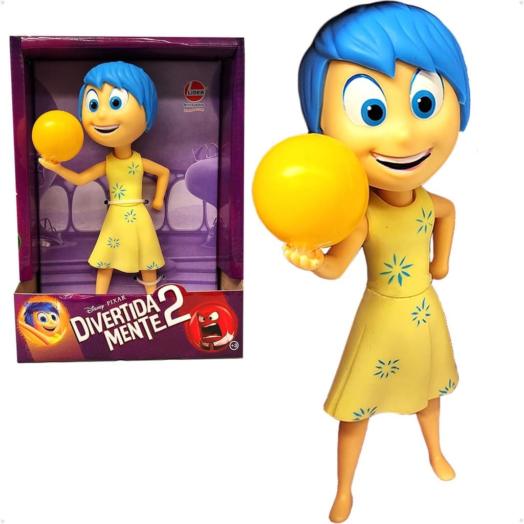 Boneco Alegria Divertidamente 2 Disney Vinil Lider Brinquedo