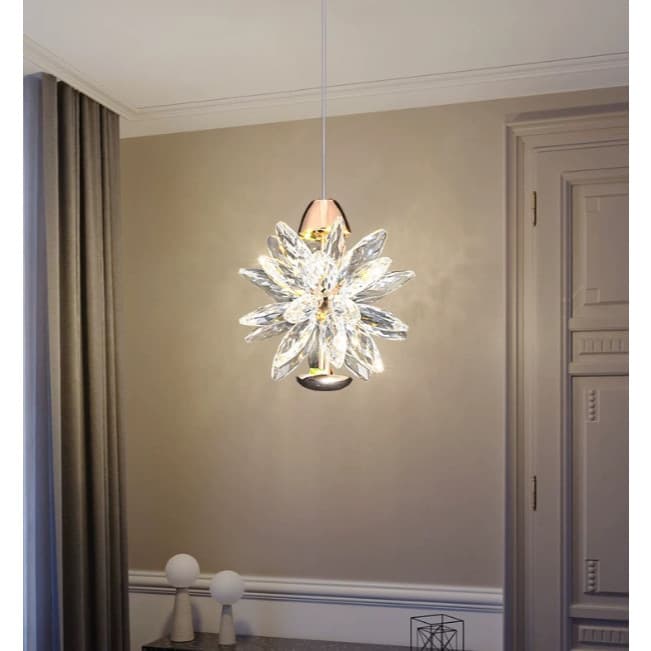 Pendente Lustre Cristal k9 para quarto sala banheiro 3 CORES MD632
