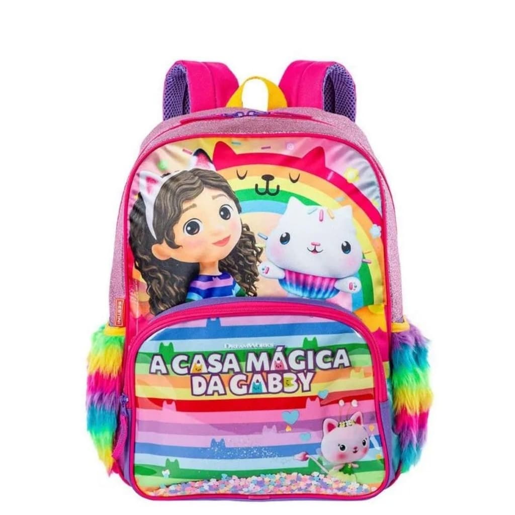 Mochila Costas Grande Escolar Menina Casa Mágica Gabby Sestini