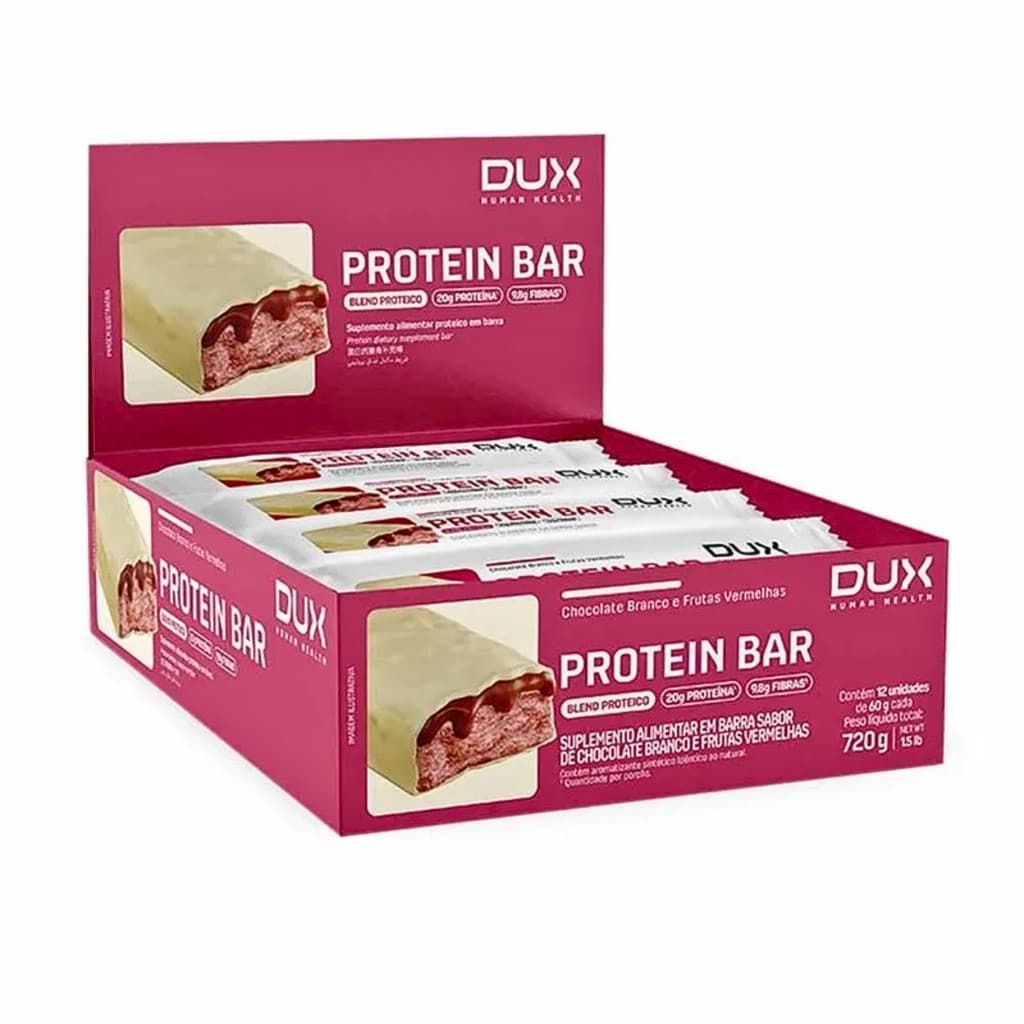 Kit 12x Protein Bar 60g Dux Human Health Top Sabores
