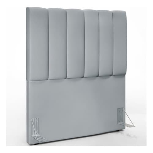 Cabeceira Cama Box Solteiro 100 Cm Dália Suede Cinza