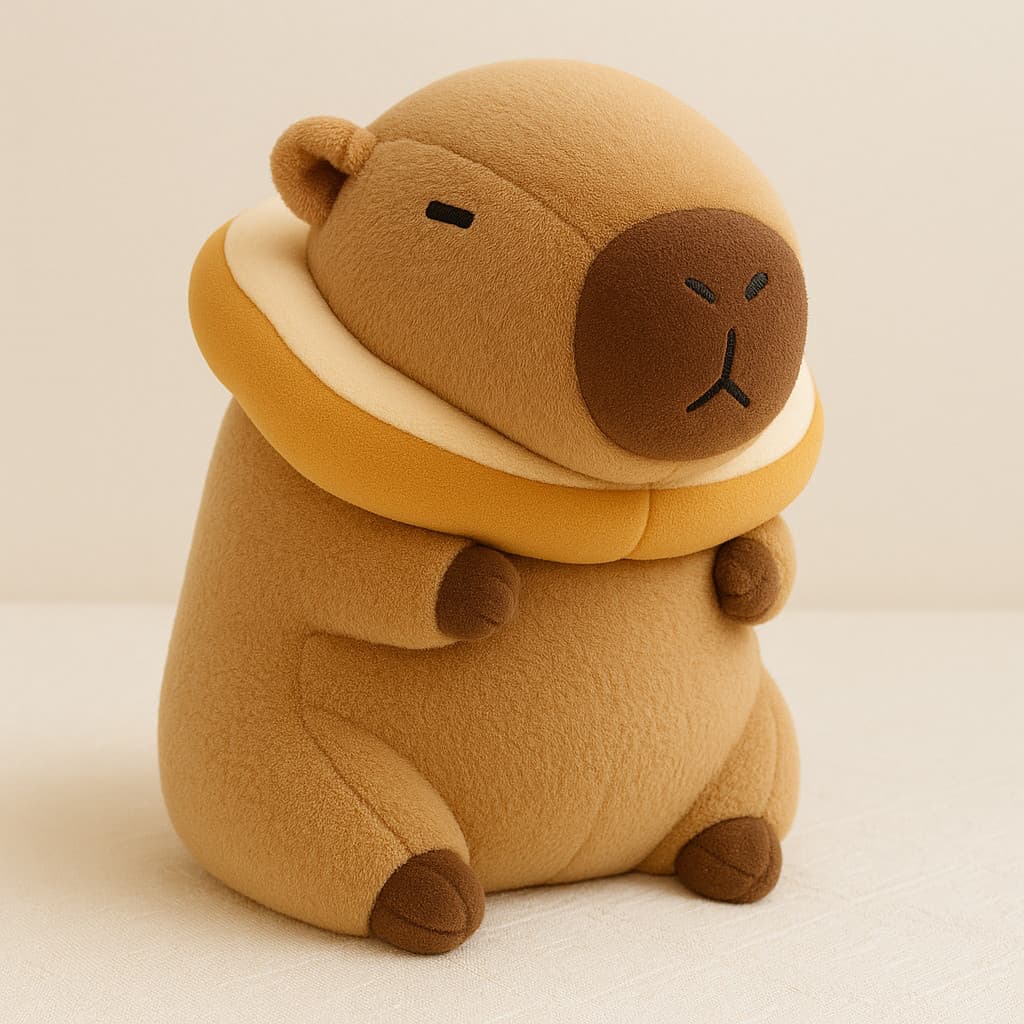 Capivara fofinha de pelúcia infantil 23 cm, canta ao apertar, Boneca, presente antialérgico