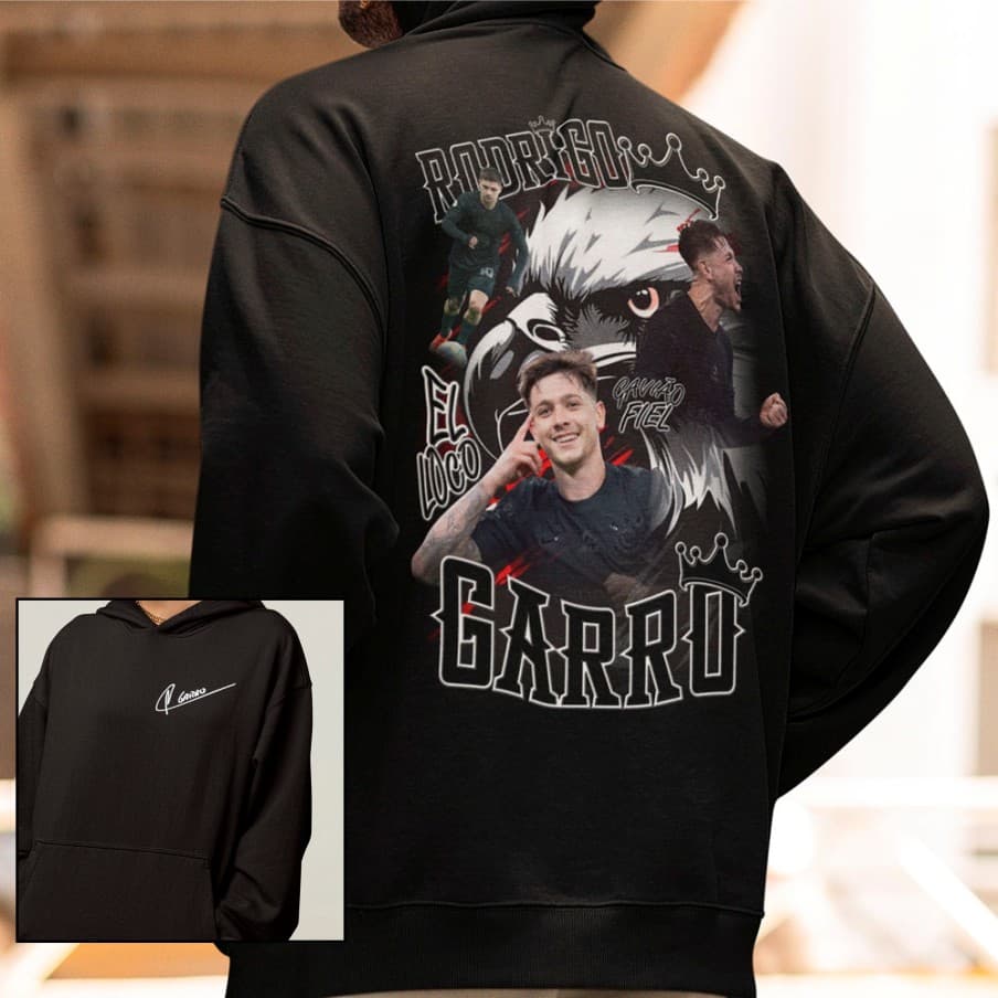Moletom Rodrigo Garro Assinatura Gavião Fiel Bootleg Timão Blusa De Frio Garro Futebol