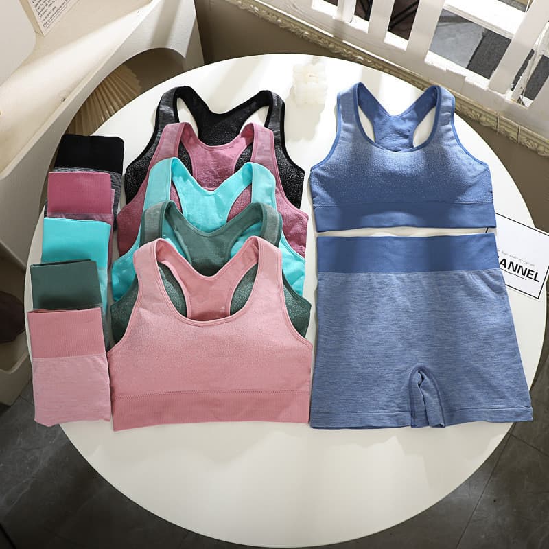 Conjunto Academia Top e Short Cintura Alta Levanta Bumbum Suplex Fitness Feminino Academia