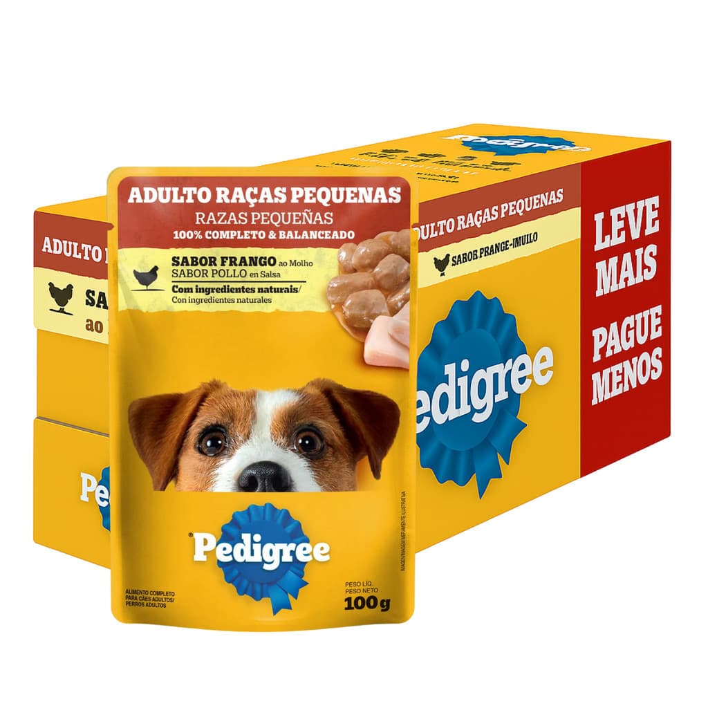 Pedigree Pack Econômico Sache Frango Raças Pequenas 100g