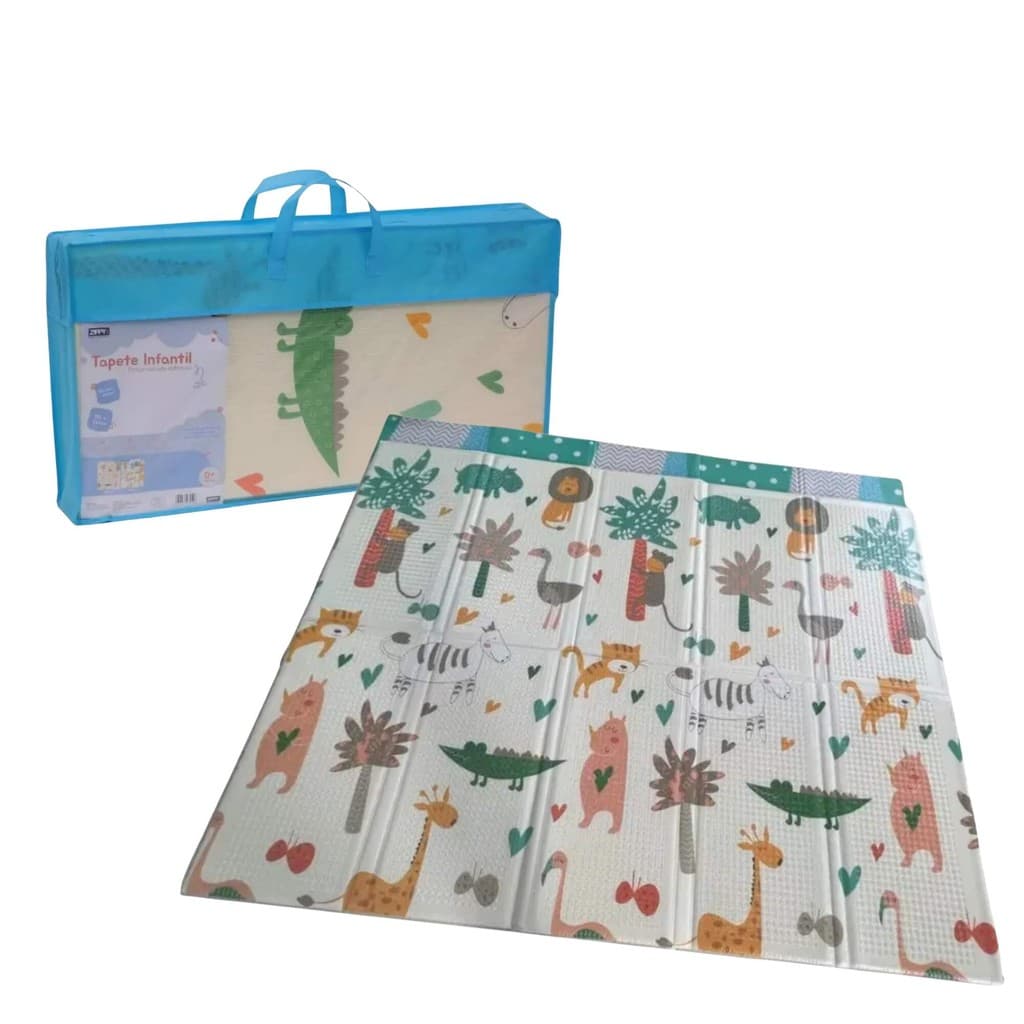 Tapete Atividades para Bebê Safari Dobrável Zippy Toys Desenvolvimento Infantil Criança Presente