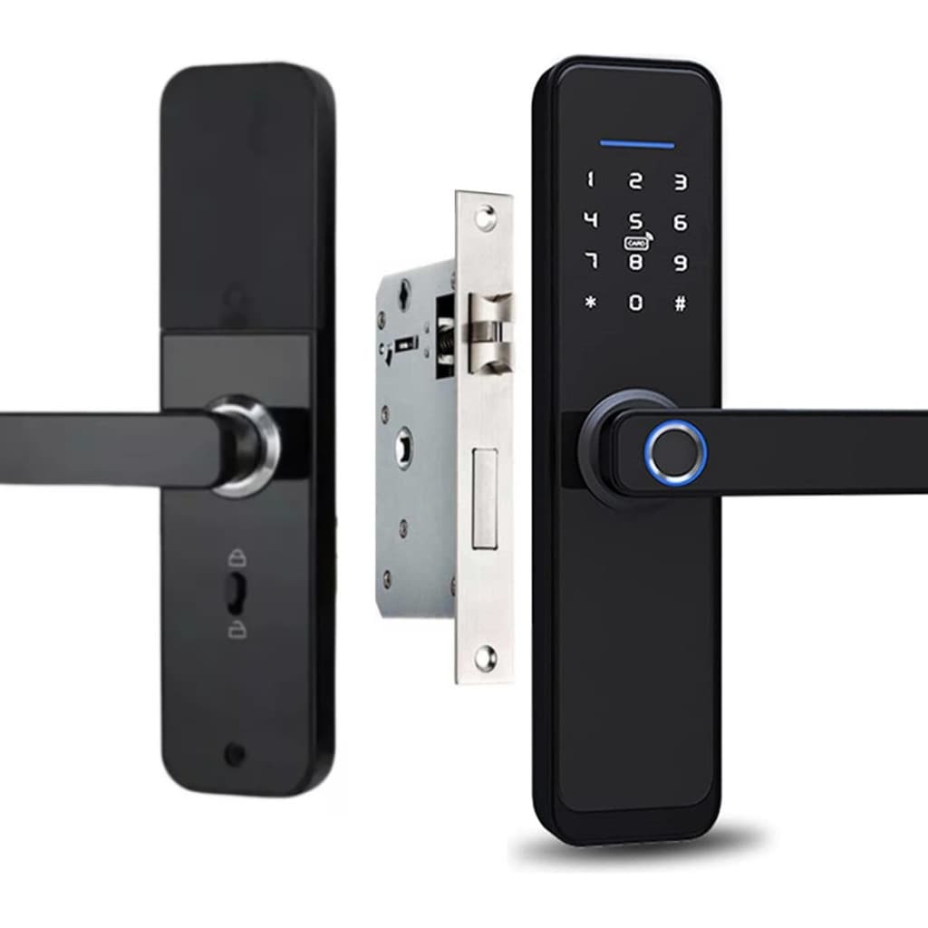 Fechadura Digital Eletronica Touch Biometria X7 (preta Tuya Standard)