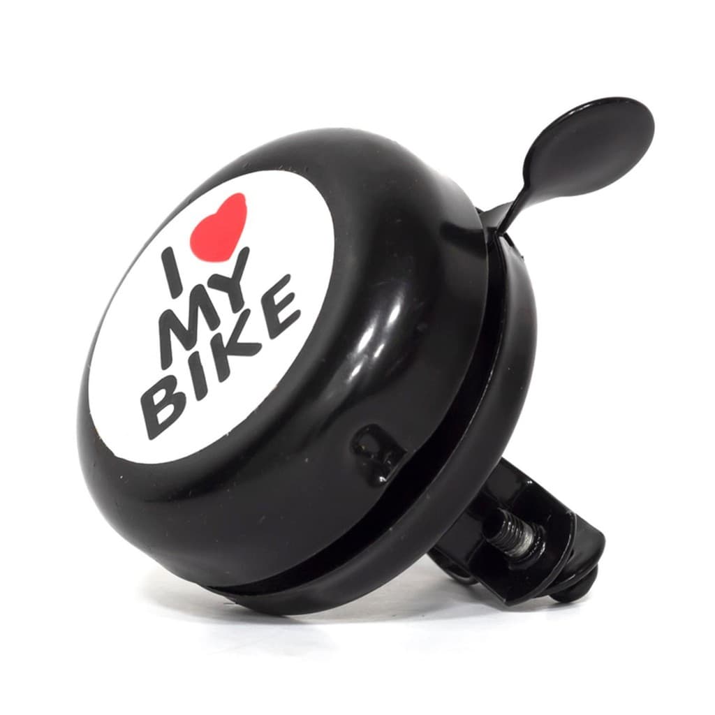 Buzina Campainha Trim Trim Para Bicicleta I Love My Bike Preta MTB Urbana