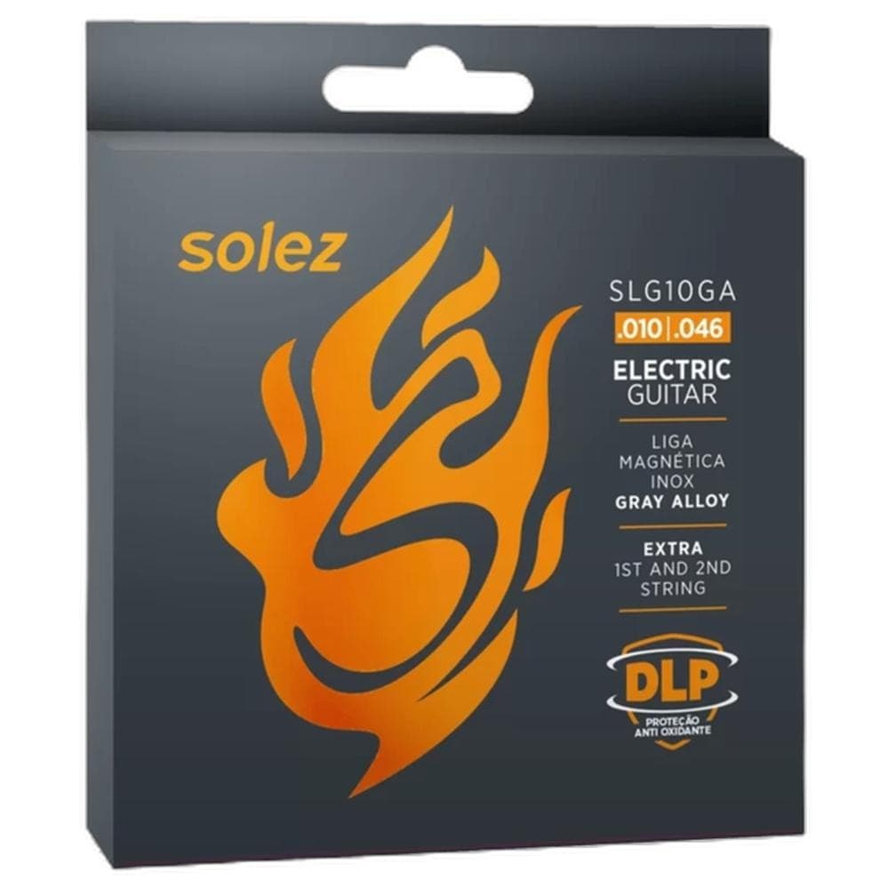 ENCORDOAMENTO SOLEZ SLG10 GUITARRA TENSÃO LEVE 010