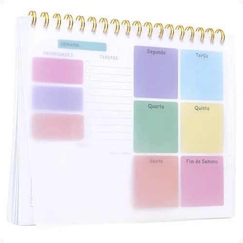 Planner Semanal Colorido - 50 Folhas