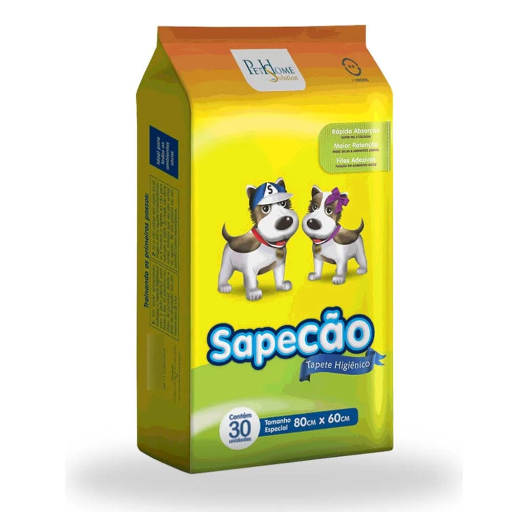 Tapete Higiênico Sapecão 80x60cm com 30 unidades