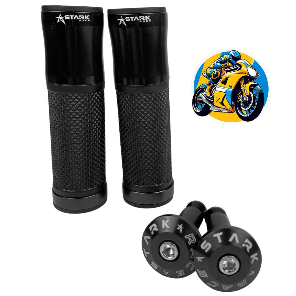 Kit Manopla Luva Punho V2 e Peso Tampa Stark Universal Moto